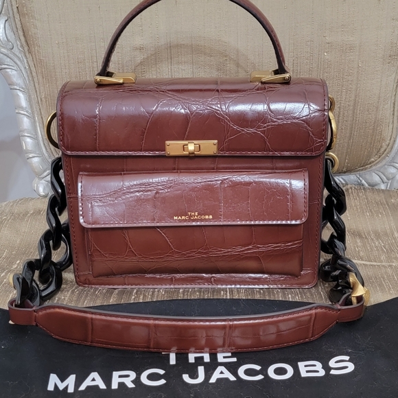 Marc Jacobs Uptown Leather Shoulder + Top Handle Handbag Satchel. Never Used! - Picture 5 of 11
